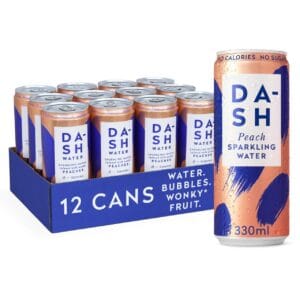 Dash Peach Sparkling Water 12x330ml