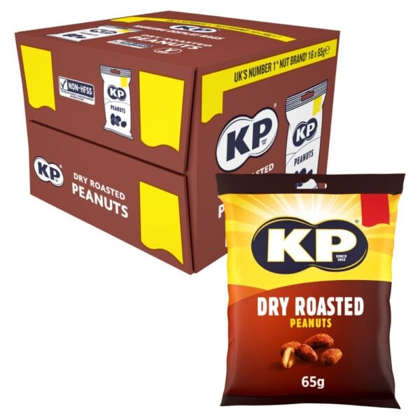 KP Dry Roasted Peanuts 65g x16