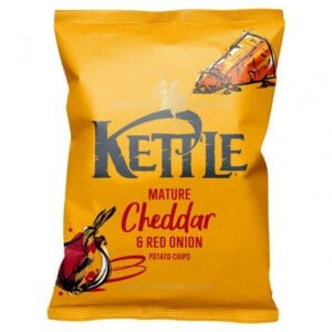 Kettle Mature Cheddar & Red Onion Chips 130g