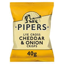 Pipers Lye Cross Cheddar & Onion 40g x24