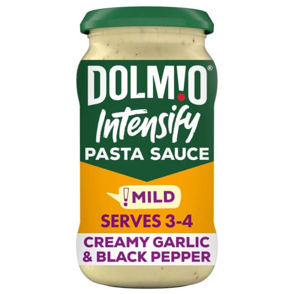 Dolmio Intensify Mild Creamy Garlic & Black Pepper Pasta Sauce