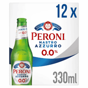 Peroni Nastro Azzurro 0% Alcohol-Free Beer Lager Bottles