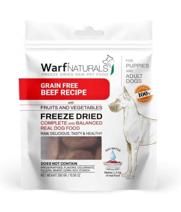 Warf Freeze Dried Dog Food Beef Recipe (Sample)