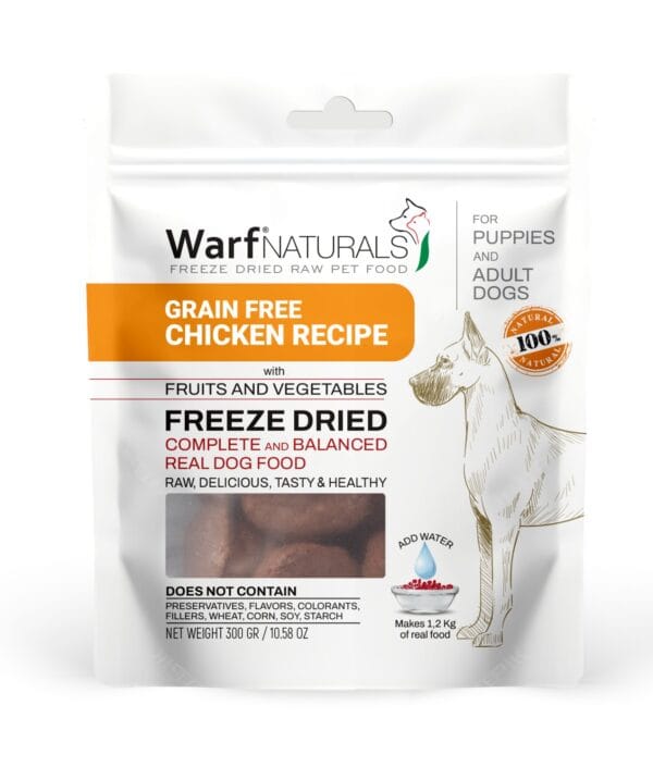 Warf Freeze Dried Dog Food Chicken Recipe (Sample)