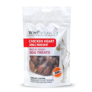 Warf Freeze Dried Dog Treats-Chicken Heart 40 g (pack of 6)