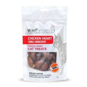 Warf Freeze Dried Cat Treats-Chicken Heart 40 g (pack of 6)